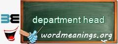 WordMeaning blackboard for department head